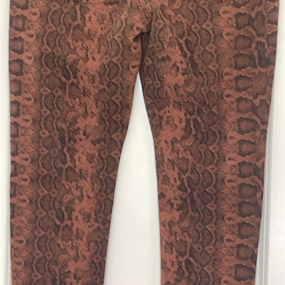 a.n.a. Rust Brown Charcoal Animal Print Skinny Jeans Size 16 - Picture 3 of 7